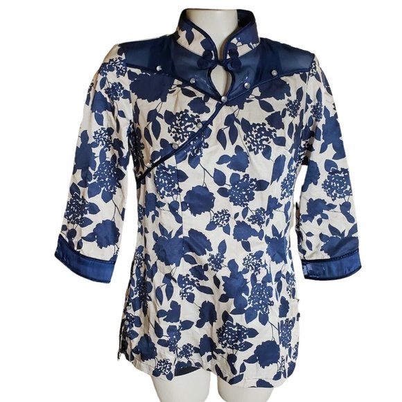 Traditional Ethnic Style Women Vintage Printed Shirt Blouse Tops NEW WITH TAGS - Picture 1 of 12